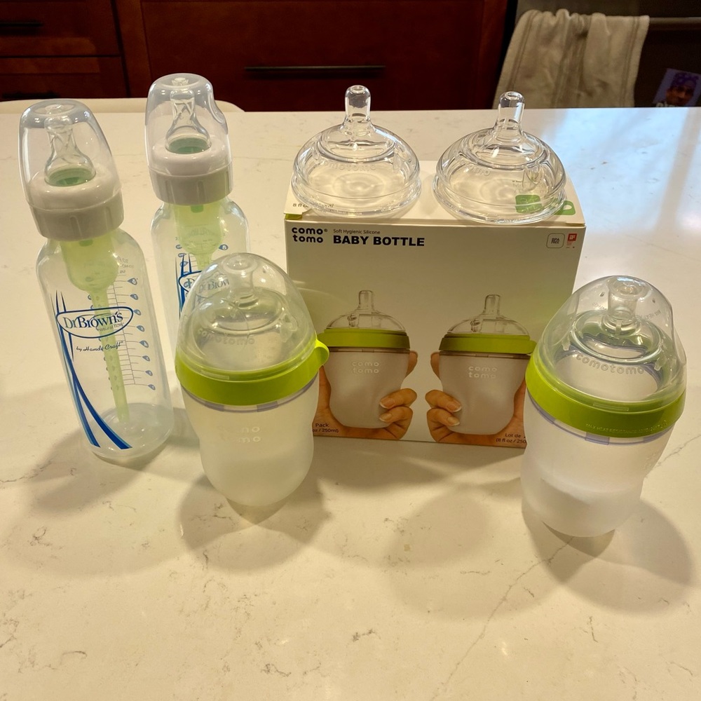 Comotomo and Dr. Brown’s bottles - 8 oz